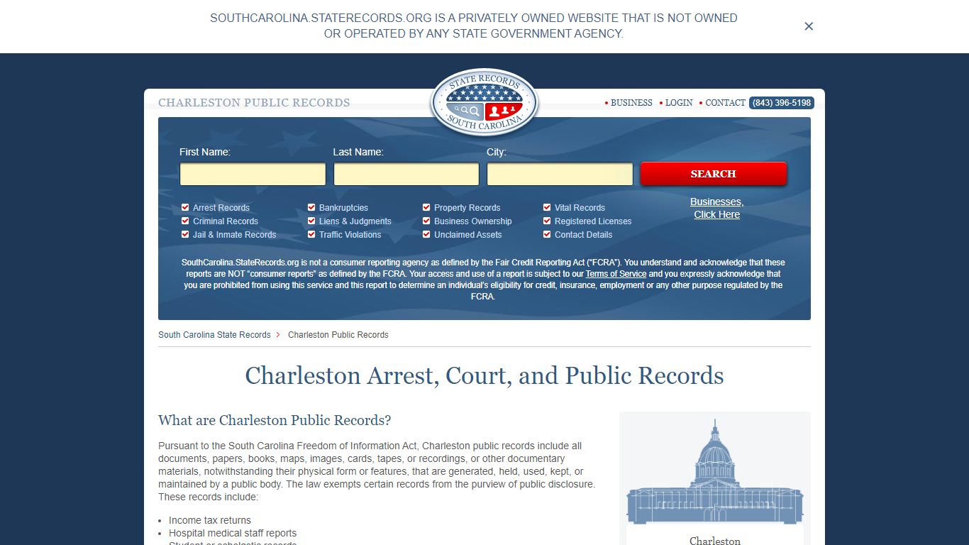 Charleston Arrest and Public Records | South Carolina.StateRecords.org